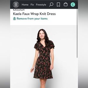 Kaileigh kaela faux wrap dress